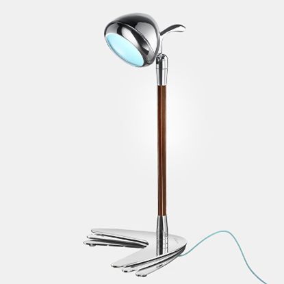 Immagine di Lampada Aquariva con stelo in mogano righettato